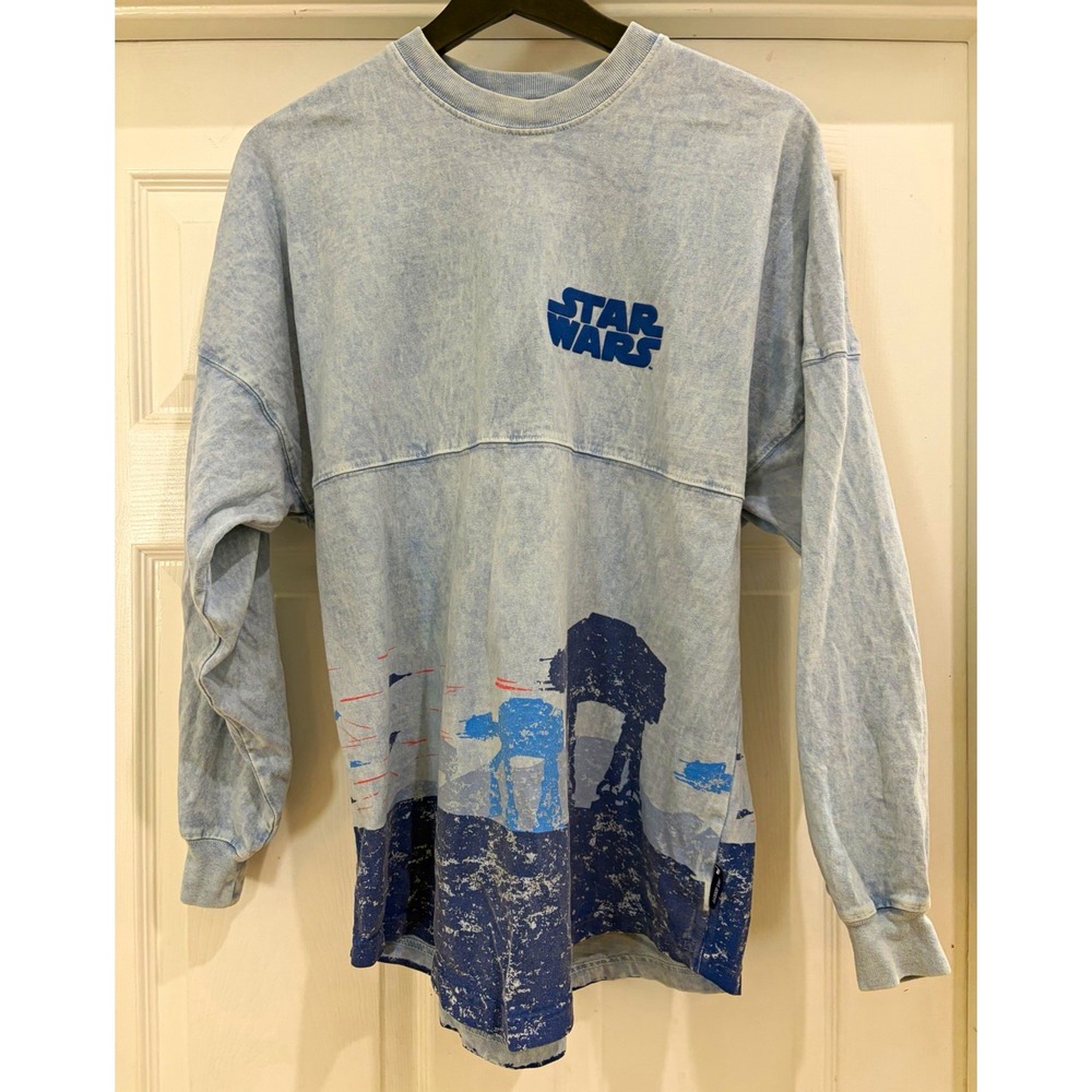 Spirit Jersey Disney Star Wars AT-AT Graphic Logo Crewneck Pullover XS Unisex